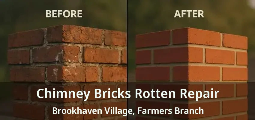 Chimney Bricks Rotten Repair Brookhaven Village, Farmers Branch - TX