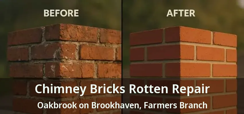 Chimney Bricks Rotten Repair Oakbrook on Brookhaven, Farmers Branch - TX