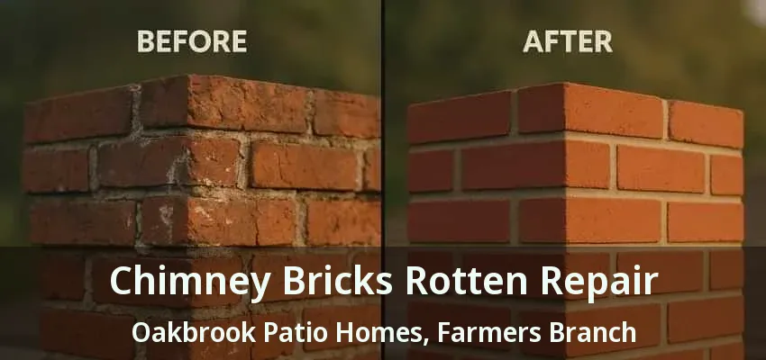 Chimney Bricks Rotten Repair Oakbrook Patio Homes, Farmers Branch - TX