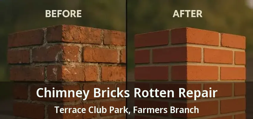 Chimney Bricks Rotten Repair Terrace Club Park, Farmers Branch - TX