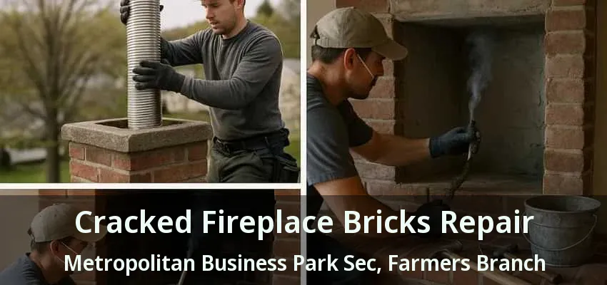 Cracked Fireplace Bricks Repair Metropolitan Business Park Sec, Farmers Branch - TX