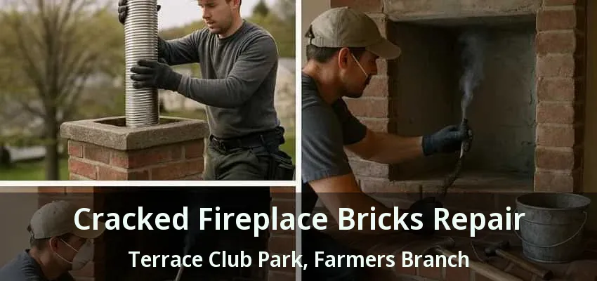 Cracked Fireplace Bricks Repair Terrace Club Park, Farmers Branch - TX