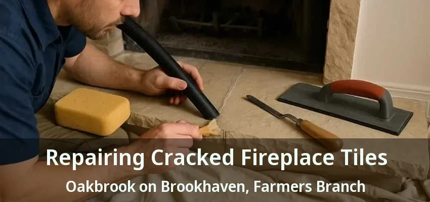 Repairing Cracked Fireplace Tiles Oakbrook on Brookhaven, Farmers Branch - TX
